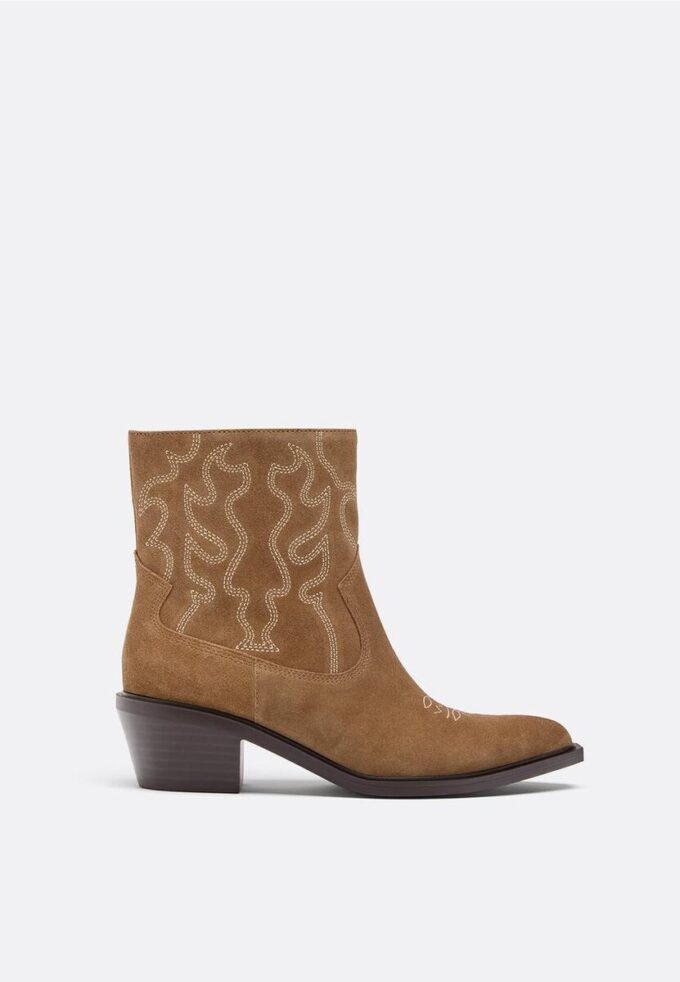 Cowboy-Stiefeletten aus Leder mit Absatz