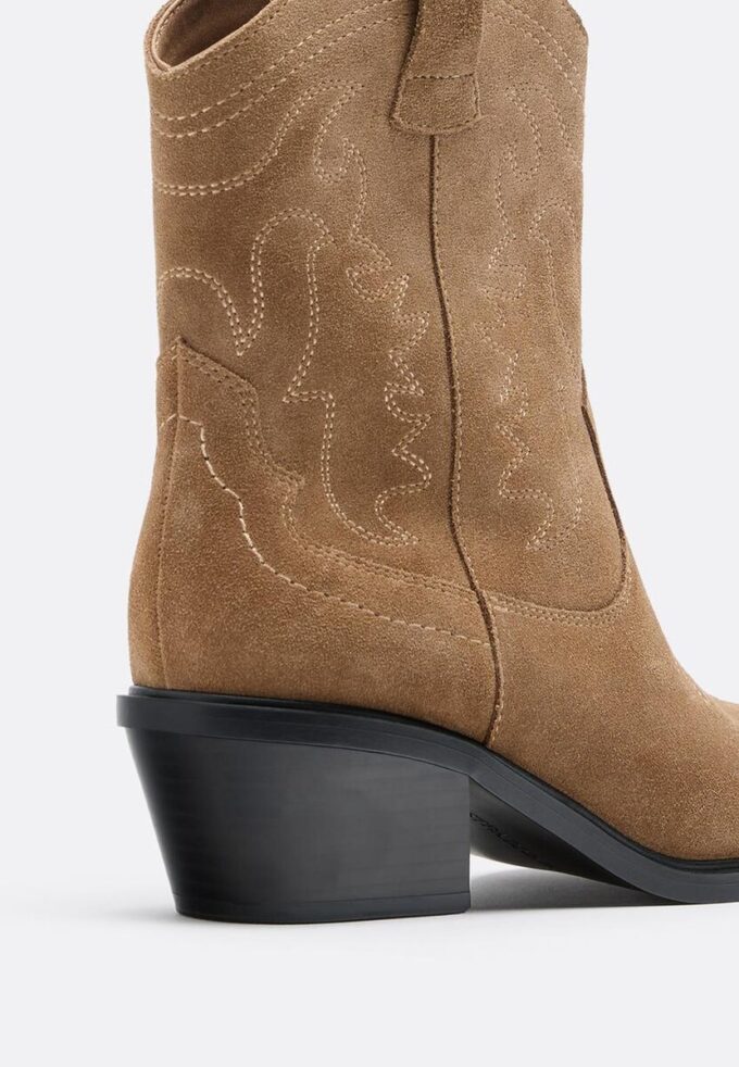 Cowboy-Stiefeletten aus Spaltleder