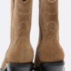 Cowboy-Stiefeletten aus Spaltleder
