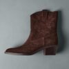 Cowboy-Stiefeletten aus Spaltleder mit Absatz