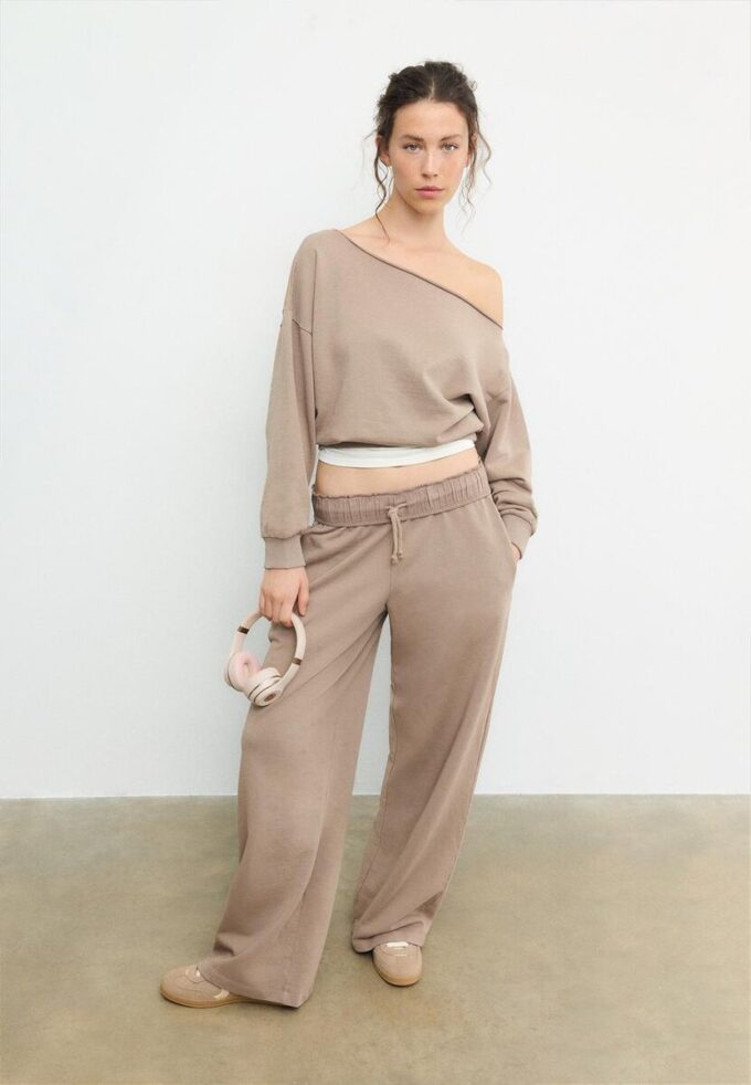 Cropped-Sweatshirt im Washed-Look Cropped-Sweatshirt im Washed-Look