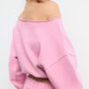 Cropped-Sweatshirt im Washed-Look Cropped-Sweatshirt im Washed-Look