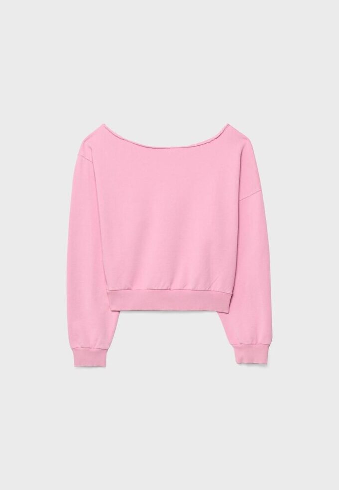 Cropped-Sweatshirt im Washed-Look Cropped-Sweatshirt im Washed-Look