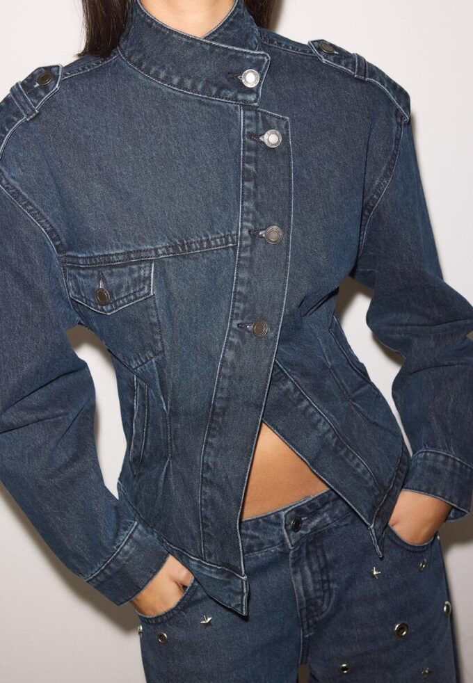 Cross-Over-Jeansjacke