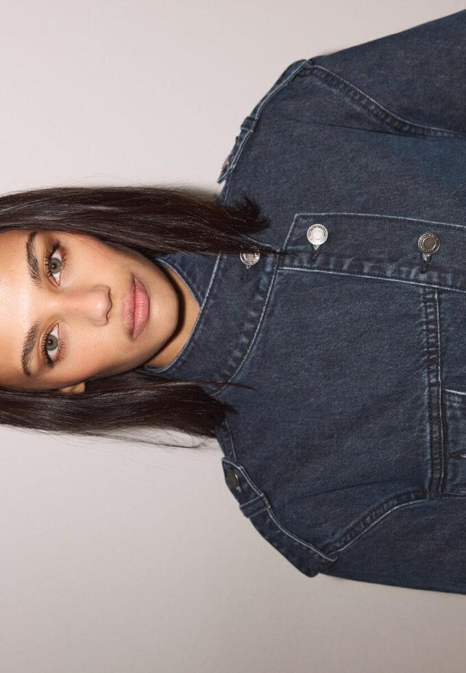 Cross-Over-Jeansjacke