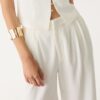 Culotte aus Leinenmischung mit Abnähern