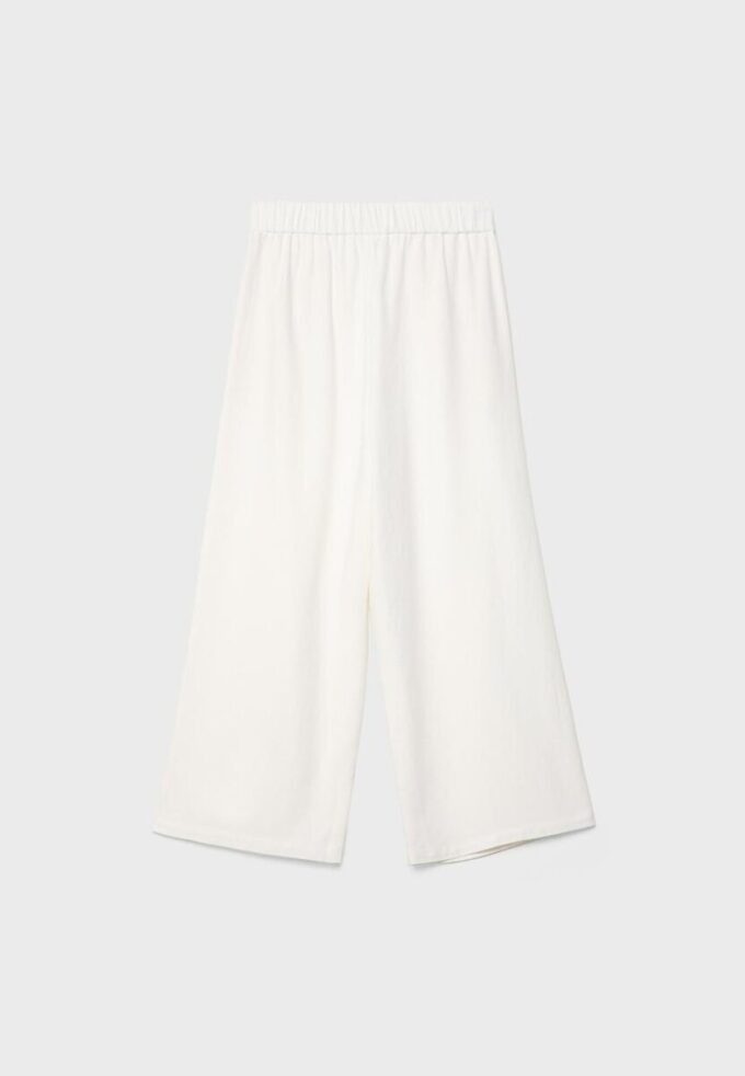 Culotte aus Leinenmischung mit Abnähern