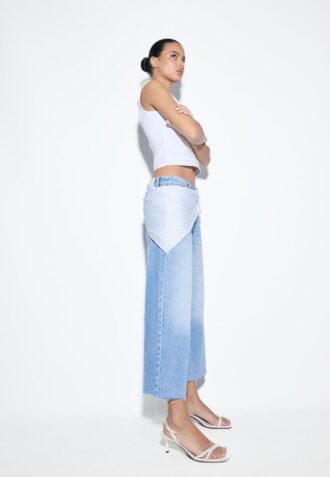 Culotte-Jeans mit Schaldetail
