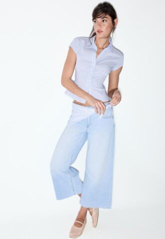 Culotte-Jeans mit Schaldetail