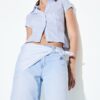 Culotte-Jeans mit Schaldetail Culotte-Jeans mit Schaldetail