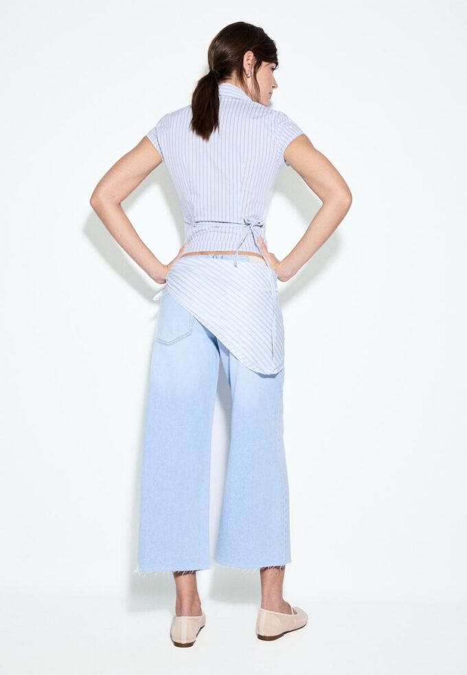 Culotte-Jeans mit Schaldetail Culotte-Jeans mit Schaldetail