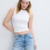 Culotte-Jeans mit Schaldetail
