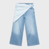 Culotte-Jeans mit Schaldetail
