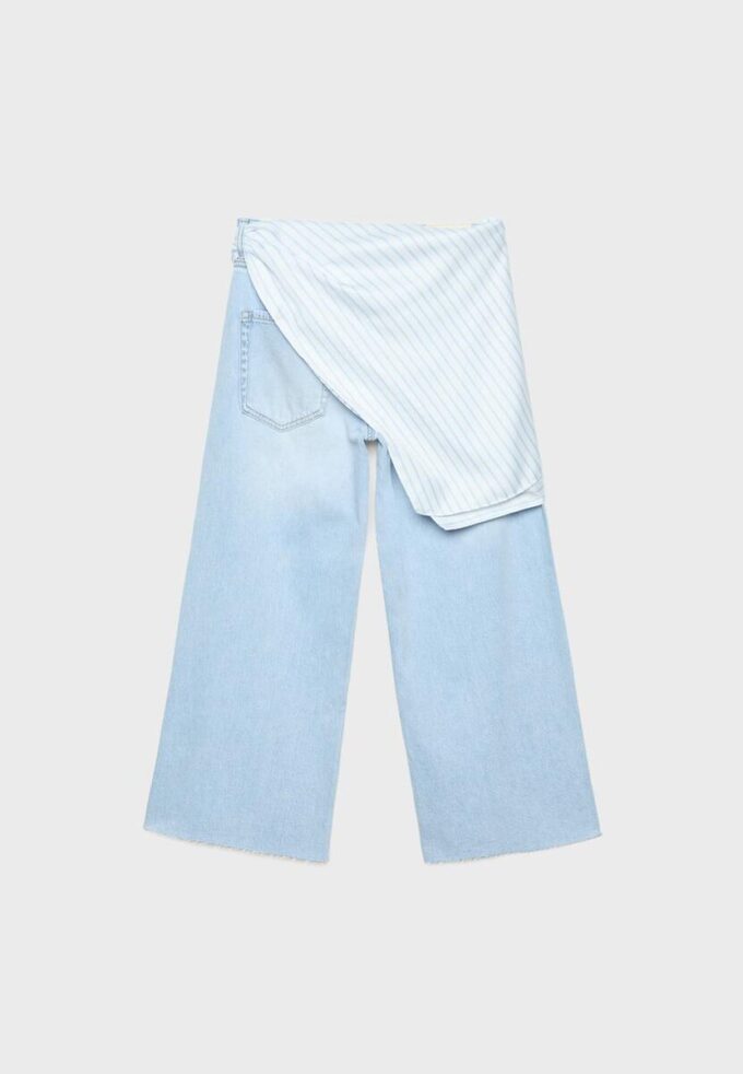 Culotte-Jeans mit Schaldetail Culotte-Jeans mit Schaldetail