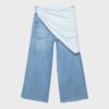 Culotte-Jeans mit Schaldetail