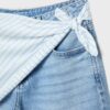 Culotte-Jeans mit Schaldetail