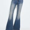 D04 Low-Rise-Jeans mit Flared-Bein