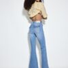 D04 Low-Rise-Jeans mit Flared-Bein