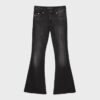 D04 Low-Rise-Jeans mit Flared-Bein