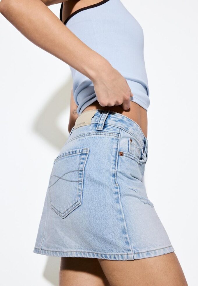 D60 Denim-Minirock