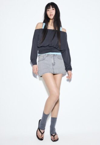D62 Denim-Skort