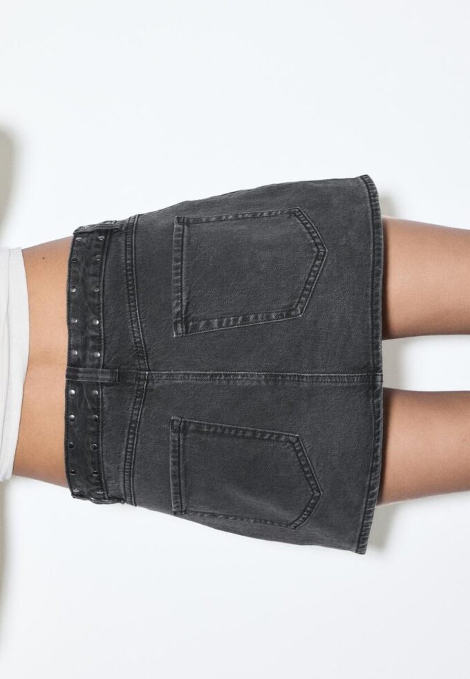 D62 Denim-Skort mit Nieten