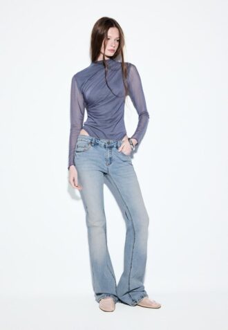 D67 Slim-Fit-Bootcut-Jeans