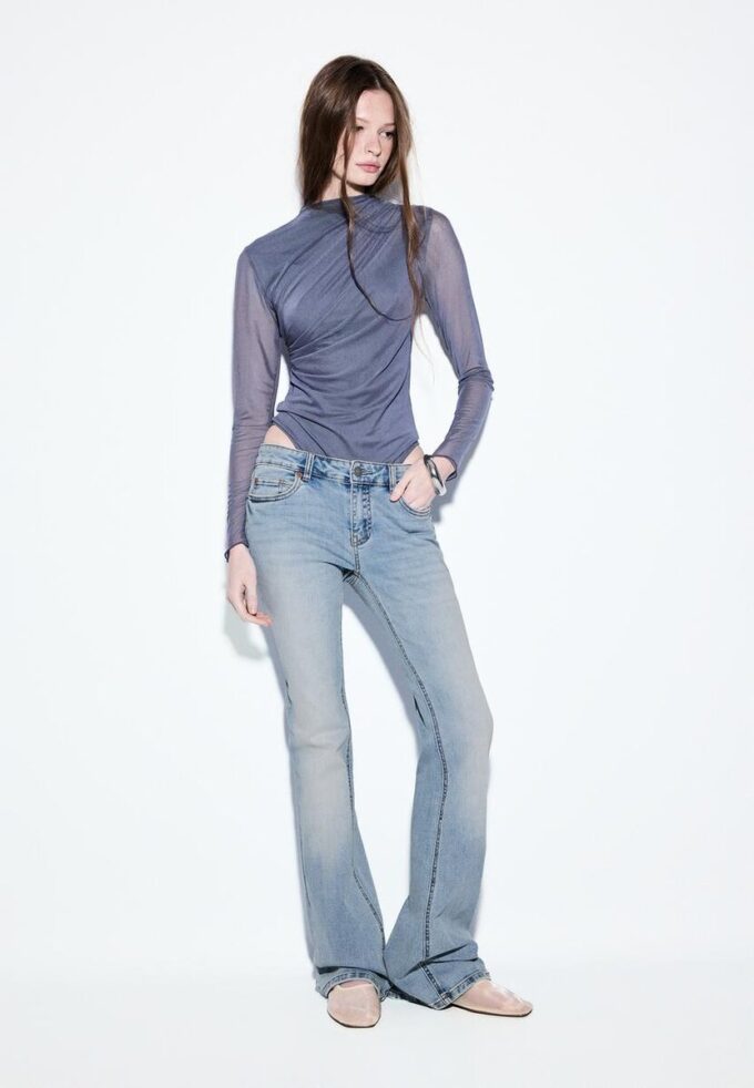 D67 Slim-Fit-Bootcut-Jeans