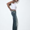D67 Slim-Fit-Bootcut-Jeans