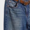 D68 Boot-Cut-Jeans mit Gürtel