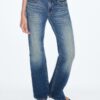 D68 Boot-Cut-Jeans mit Gürtel