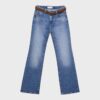 D68 Boot-Cut-Jeans mit Gürtel