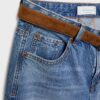 D68 Boot-Cut-Jeans mit Gürtel