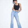 D74 Flared Jeans mit Schlitz