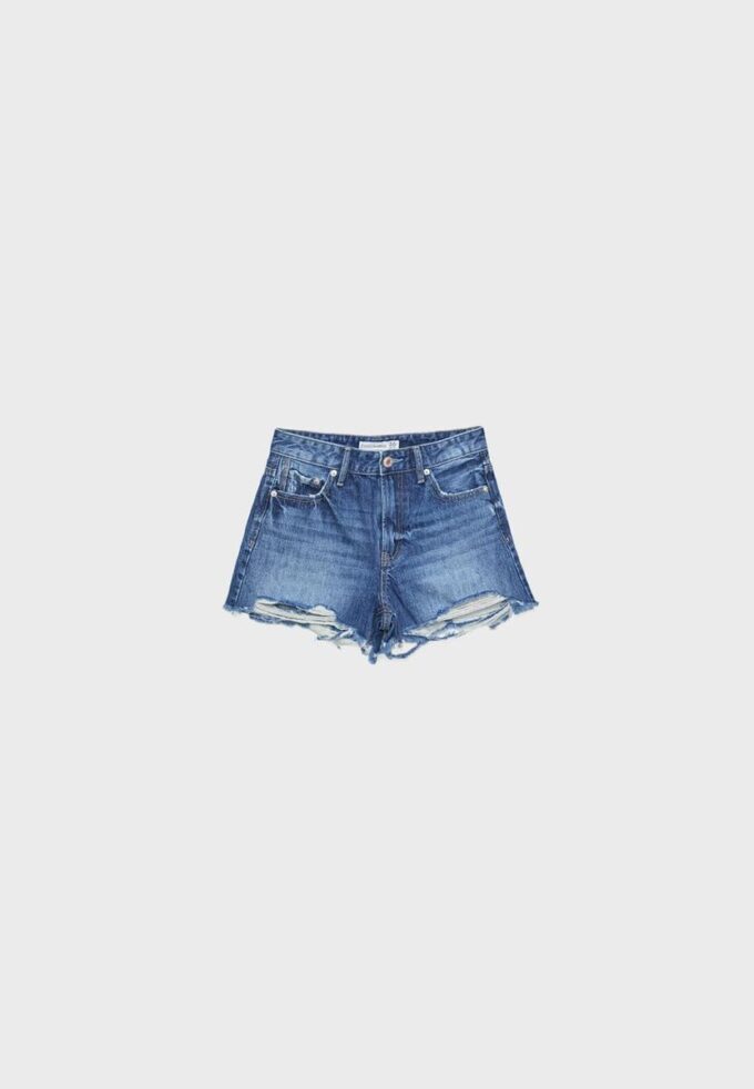 D75 Shorts aus zerrissenem Denim D75 Shorts aus zerrissenem Denim