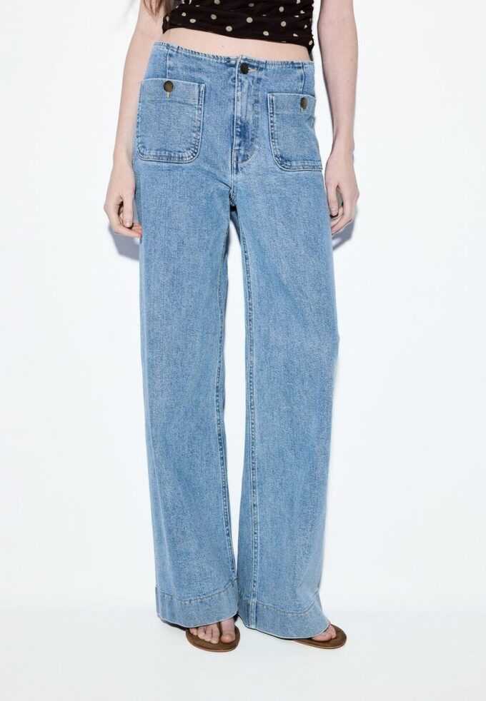 D77 Minimalistische Jeans mit Taschen D77 Minimalistische Jeans mit Taschen