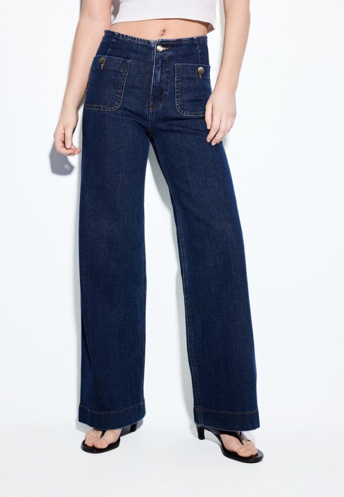 D77 Minimalistische Jeans mit Taschen D77 Minimalistische Jeans mit Taschen