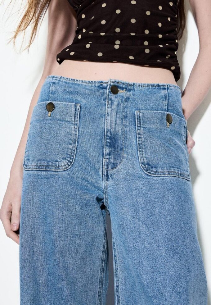 D77 Minimalistische Jeans mit Taschen D77 Minimalistische Jeans mit Taschen