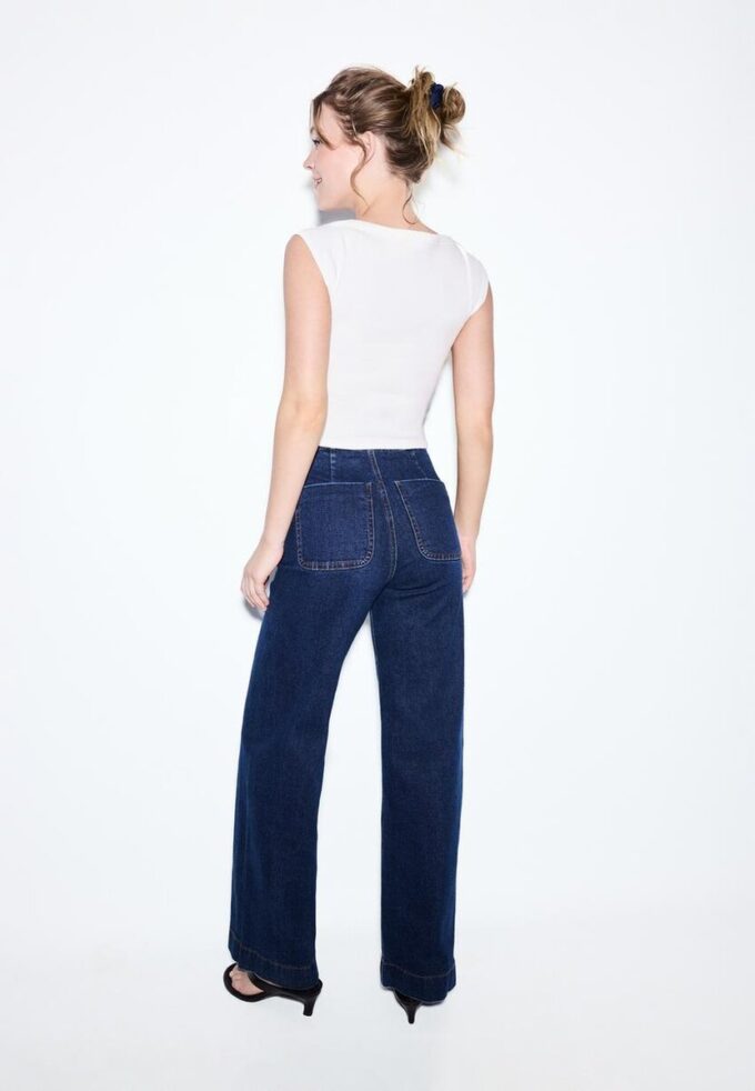 D77 Minimalistische Jeans mit Taschen D77 Minimalistische Jeans mit Taschen