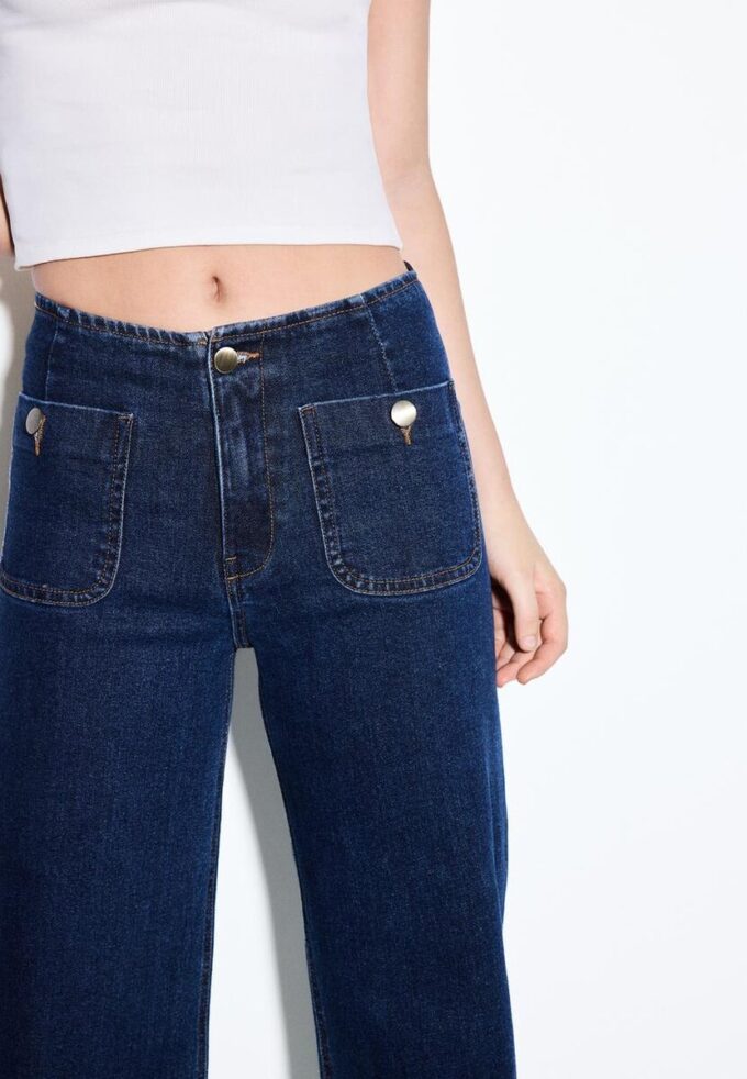 D77 Minimalistische Jeans mit Taschen D77 Minimalistische Jeans mit Taschen