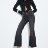 D78 Kurze Flared Jeans