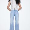 D78 Kurze Flared Jeans