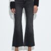 D78 Kurze Flared Jeans