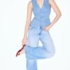 D91 Low-Waist-Jeans mit Wide Leg