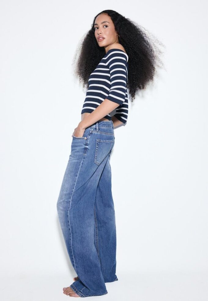 D91 Low-Waist-Jeans mit Wide Leg D91 Low-Waist-Jeans mit Wide Leg