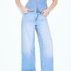 D91 Low-Waist-Jeans mit Wide Leg