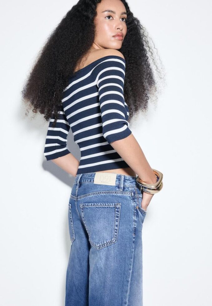 D91 Low-Waist-Jeans mit Wide Leg D91 Low-Waist-Jeans mit Wide Leg