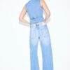 D91 Low-Waist-Jeans mit Wide Leg