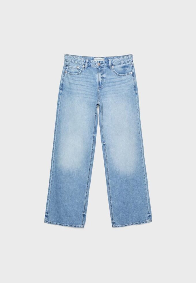 D91 Low-Waist-Jeans mit Wide Leg