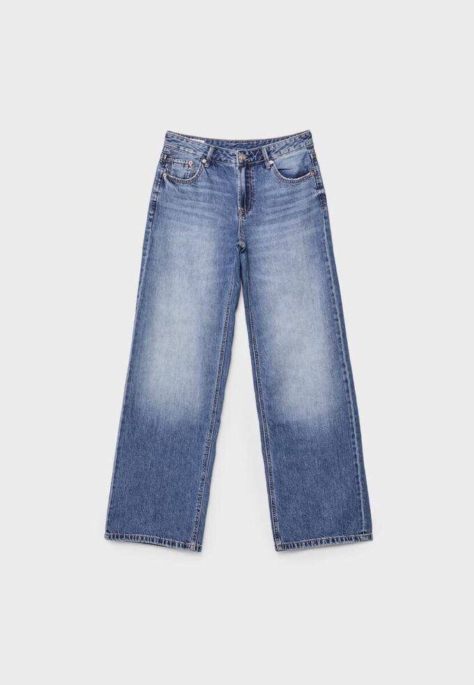 D91 Low-Waist-Jeans mit Wide Leg D91 Low-Waist-Jeans mit Wide Leg